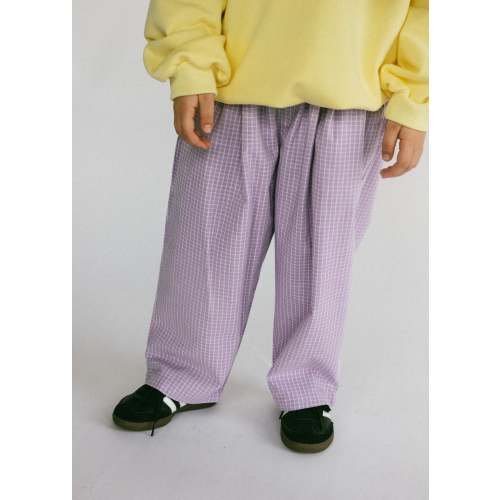 Check Pants- Lavender & White – Fostered Collection