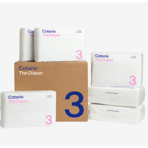 Coterie Ultra Soft Diapers, Monthly Supply - Size 3 , 186 Count