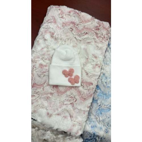 Pink minky butterfly gift set