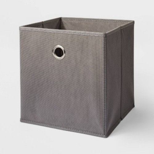 11" Fabric Cube Storage Bin - Room Essentials™, Color: Warm Gray