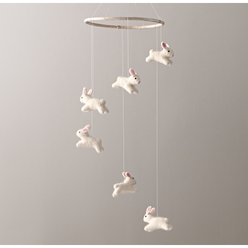 Wool Felt Bunny Mobile | RH Baby & Child