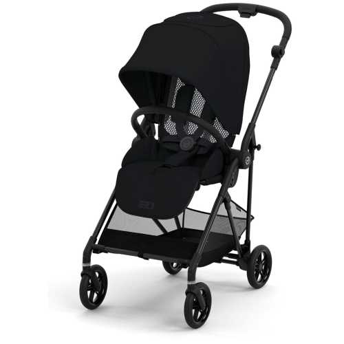 Cybex Melio Carbon 3 Compact Stroller - Moon Black