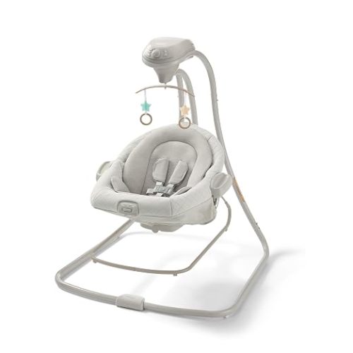 Graco DuetConnect LX Portable Baby Swing and Bouncer, Multi-Direction Baby Bouncer Seat, Multiple Swing Speeds, Great Gift for New Parents, Redmond