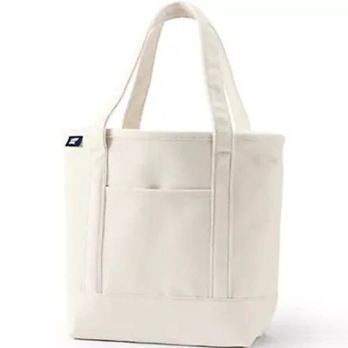 Medium 5 Pocket Open Top Canvas Tote Bag | Lands' End