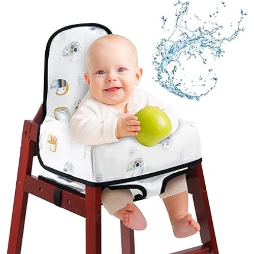 BALAPET Resuable 100% Waterproof High Chair Cover with Back Support for Restaurant, Baby Chair Protector Cover for Wooden or Restaurant High Chair, Protect Against Messy Meals and Dirty