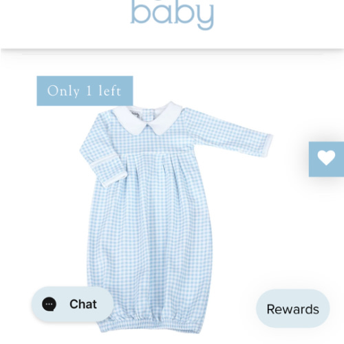 Mini Checks Collared Gown - Blue