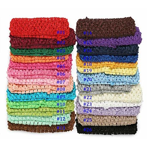 QandSweet Baby Girl's Stretch Headbands Crochet Stretchy Hair Bands DIY Accessories for Flower Or Bows