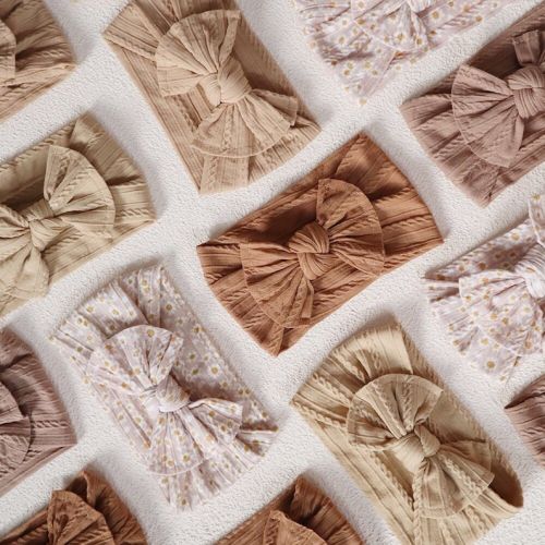 Set of 6 Baby Bow Headbands Cable Knit Sweater Headbands - Etsy