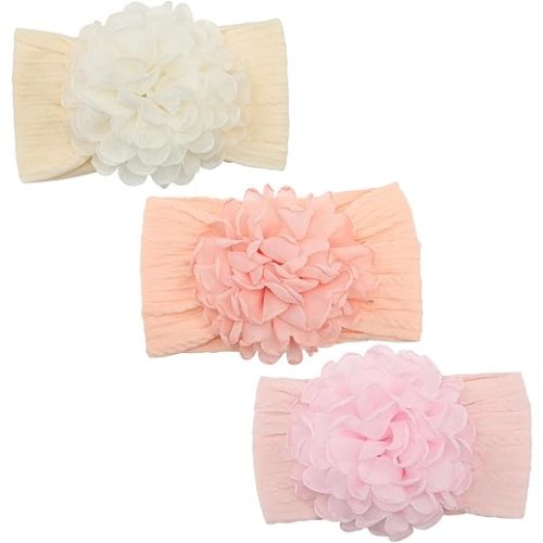 KIDOCHEESE Flower Baby Girls Headbands Elastic Nylon Headbands Super Stretchy Hairbands Hair Accessories for Newborn Infant Toddler Kids