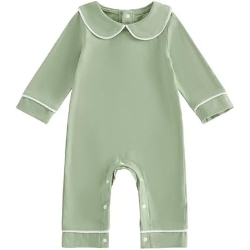 Newborn Baby Boy Girl Romper Long Sleeve One Piece Jumpsuit 0-18M
