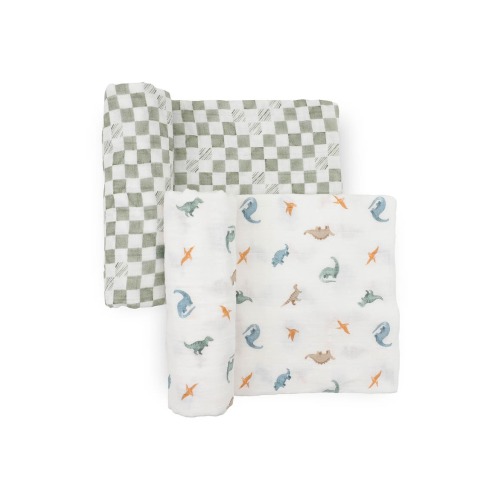 2-Pack Organic Cotton Muslin Swaddle Blanket, One Size
