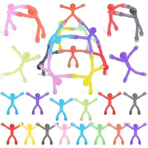 60Pcs Magnet Men Magnetic People Humanoid Fidget Toys, Magnets Toys for Kids，Funny Fridge Magnets, Gift & Prizes for Kids, Refrigerator Magnet for Office, Whiteboard, Locker, Door (Colorful)