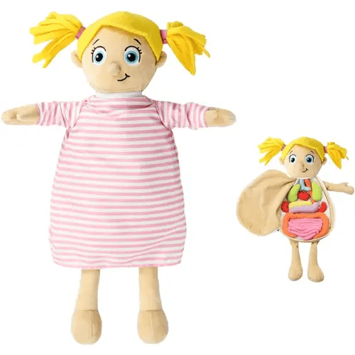 vocheer Human Body Anatomy Toy, Montessori Preschool Educational Organ Plush Toys for Kids, Science Learning Kits for Student, Body Organ Awareness Teaching Tools for Girls