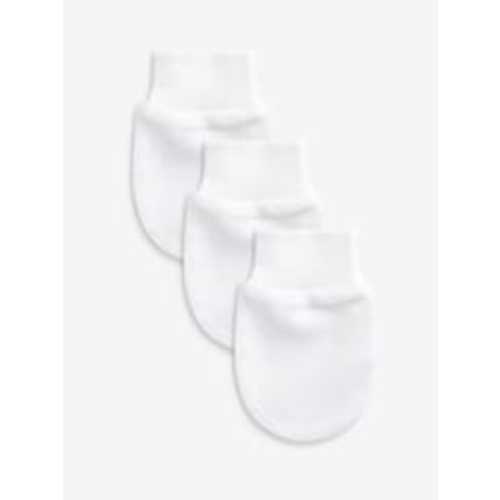 Buy White 100% Cotton Baby Scratch Mitts 3 Pack from Next USA