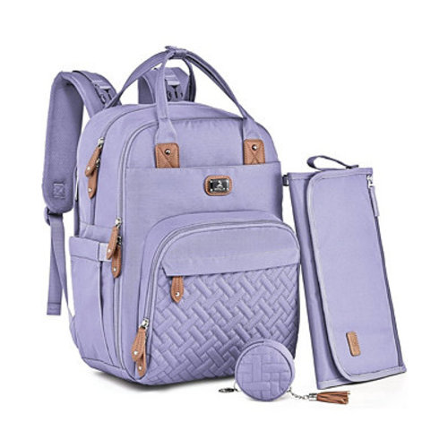 Large Diaper Bag Backpack with Portable Changing Pad and Stroller Straps