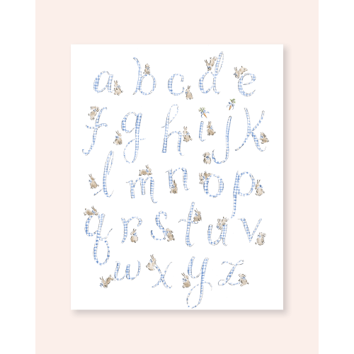 Alphabunnies Blue Print