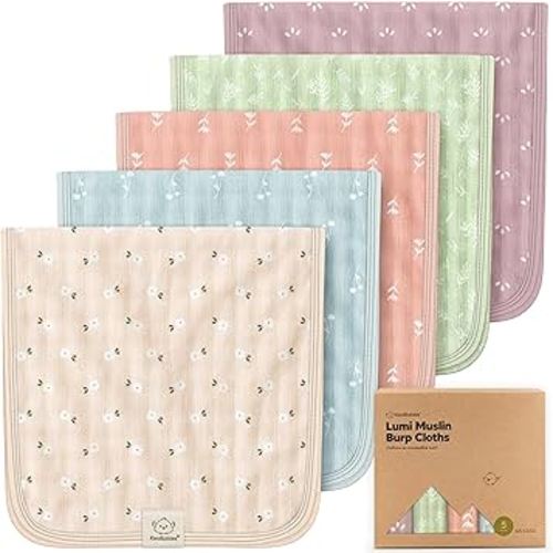 Amazon.com: KeaBabies Cotton Muslin Burp Cloths Baby Boy, Girl - 5-Pack Soft & Absorbent Burping Cloth for Babies, Large Baby Towels & Washcloths for Newborn, Spit Up Rags, No Shrink, 20x10 (Corals) : Baby