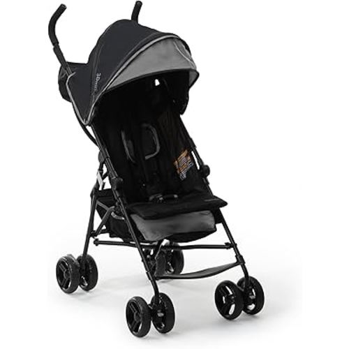 Summer Infant, 3D Mini Convenience Stroller Lightweight Stroller with Compact Fold MultiPosition Recline Canopy with Pop Out Sun Visor and More Umbrella Stroller for Travel and More, Gray