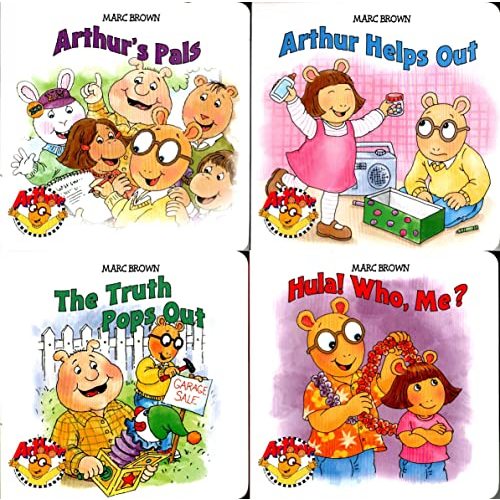 Arthur`s Pals, Arthur Helps Out, The Truth Pops Out and Hula! Who, Me? - Children's Board Book (Set of 4 Books)