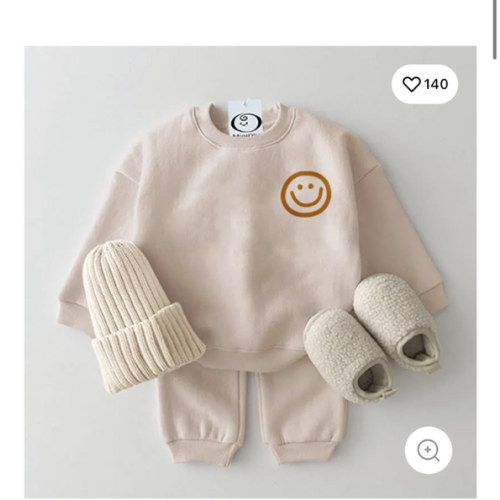 Baby 2-Piece Simple Cute Smile Set