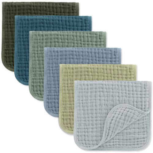 Muslin Burp Cloths in Multi Boy – Comfy Cubs 10 pack
