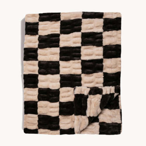 Espresso Check Blanket | Lola Blankets