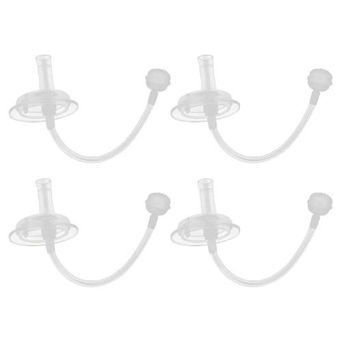 ACDANC Anti-spill Weighted Spill-proof Straws Nipples for Wide-mouth Bottles, 4 Pcs
