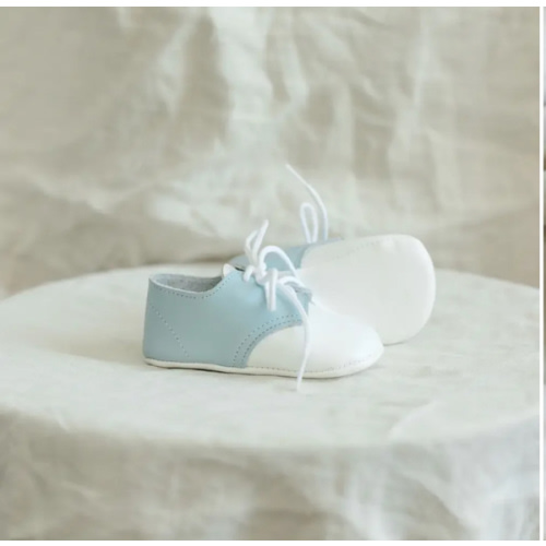 Soft Soled Oxford - White/light Blue