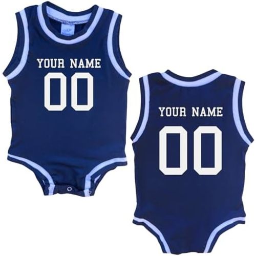 Rocket Bug Custom Sleeveless Basketball Sport Jersey for Babies - Personalized with Name & Number-FRONT and BACK