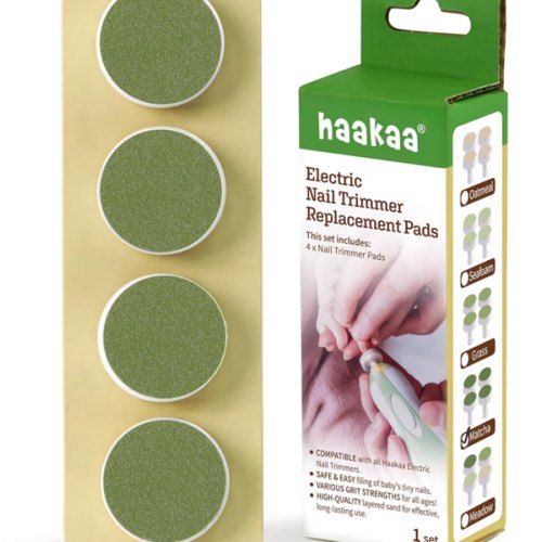haakaa Electric Nail Trimmer Replacement Pads Baby Nail Trimmer Heads 12+Months, Matcha
