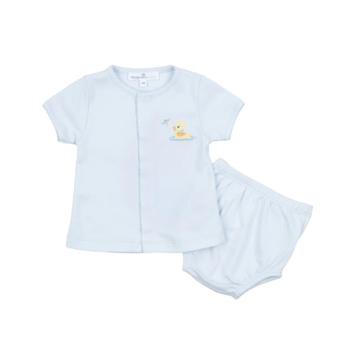 Darling Ducklings Diaper Cover Set - Light Blue