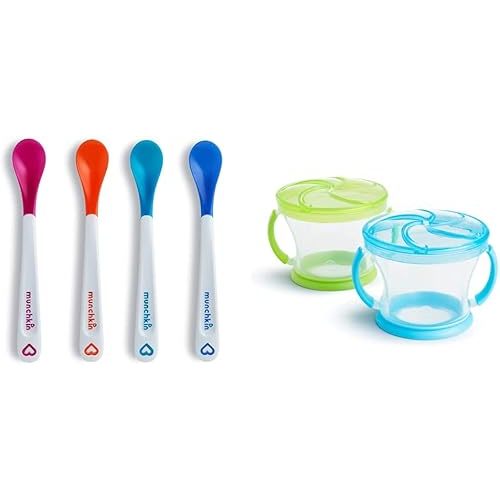 Munchkin White Hot Infant Safety Spoons + Munchkin Snack Catcher, 2 Pack