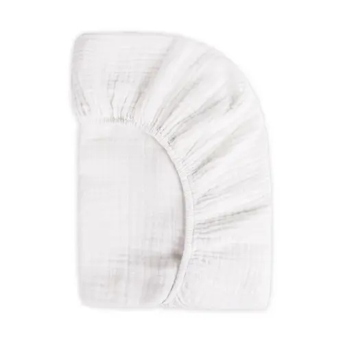 Crib Sheet in GOTS Certified Organic Muslin Cotton
