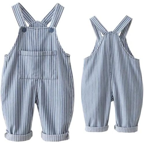 12 mo. Happy Cherry Baby Boys Girls Jean Overalls Kids Denim Suspender Pants with Pocket Cute Romper Sleeveless Jumpsuit