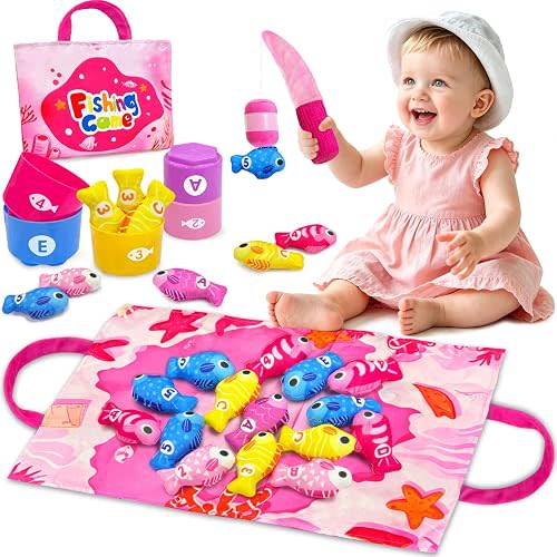 Montessori Toys for 1 2 Year Old Girls Birthday Gifts, Toddler Fishing Game