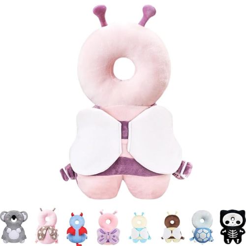 Baby Head Protector Backpack for Falling Crawling and Walking Toddler Essentials Harness Infant Purple Bee Toys Helmets Baby Christmas Gifts Essentials Must Have Stuff Items for 0.5-2 Years