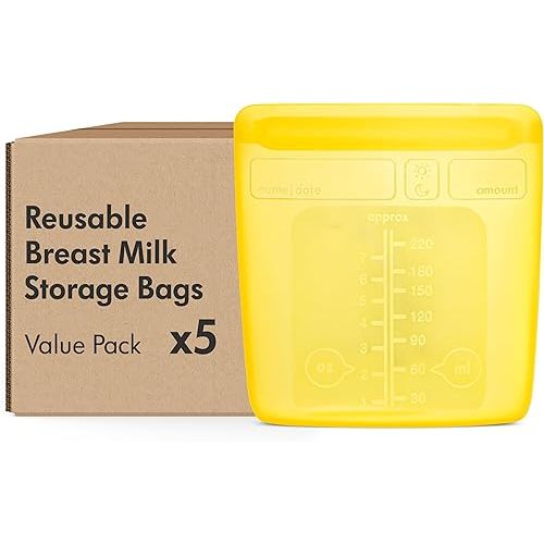 Medela Reusable Breast Milk Bags - Wide Mouth and Double Seal - Fridge or Freezer - 220ml - 500 Uses