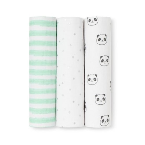 Muslin Swaddle Blankets - Pandas