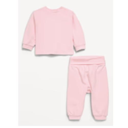Cozy-Knit Long-Sleeve Top and Leggings Set for Baby
