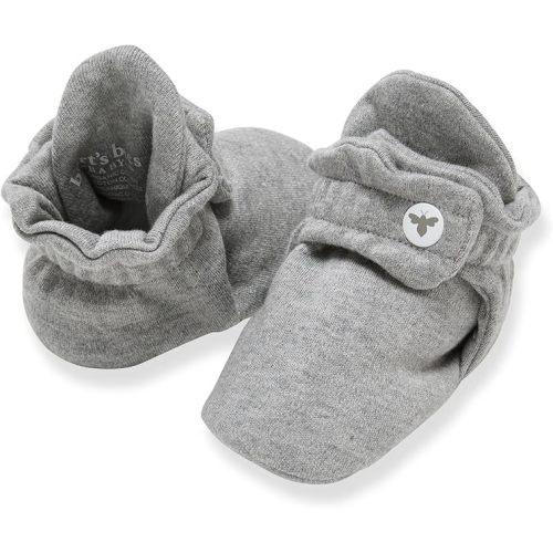 Burt's Bees Baby Unisex 100% Organic Cotton, Adjustable Booties
