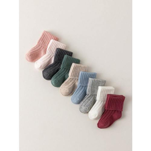 9pairs Soft Multi-Purpose Baby/Infant Girl Socks, 0-12 Months, Machine Washable, Suitable For All Seasons | SHEIN USA