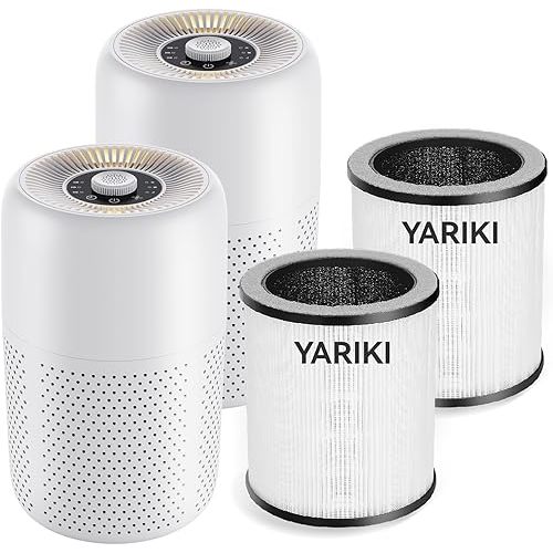 2 Pack YARIKI P60 Air Purifier + 2 Pack YARIKI P60 Replacement Filter Combo