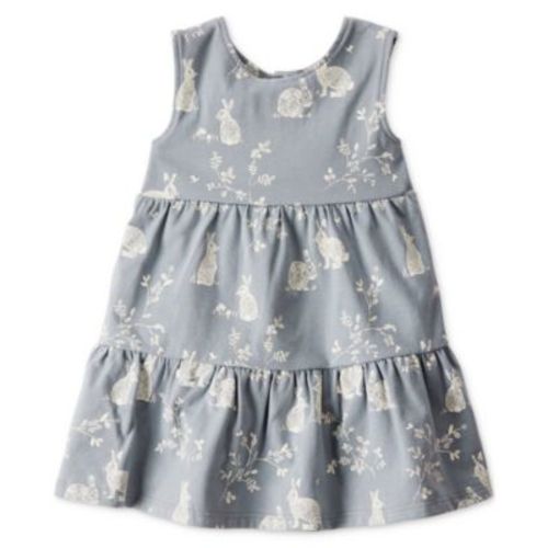 Baby Girls Organic Cotton Bunny Knit Dress