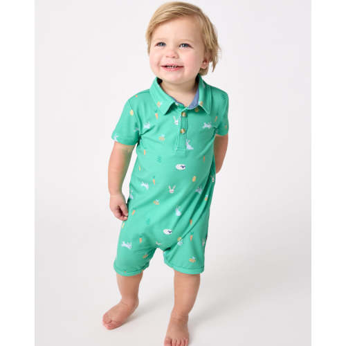 Bunny Burrow Polo Shorty Romper | Little Sleepies