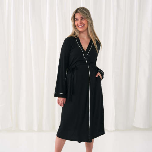 Black Women's Robe - Little Sleepies