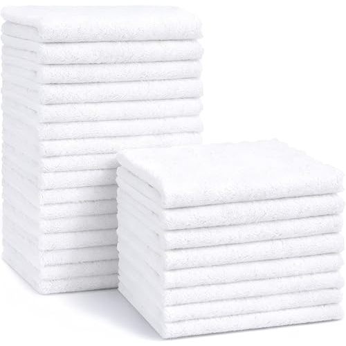 HOMEXCEL Baby Washcloths 20 Pack Microfiber Coral Fleece Soft Wash Cloths