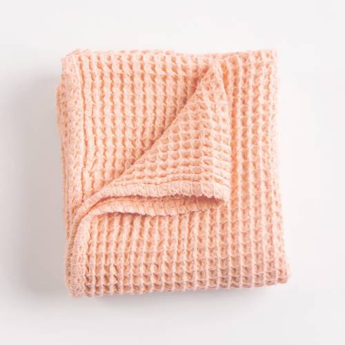 Waffle baby blanket - peach