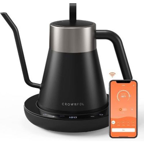 CROWNFUL Smart Electric Gooseneck Kettle with 4 Variable Presets, ±1℉ Temperature Control