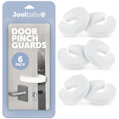 Door Pinch Guards (6 Pack) Baby Proof Doors Extra Soft Foam, Sleek Design, Child Safety, Baby Safety Finger Protectors - Jool Baby