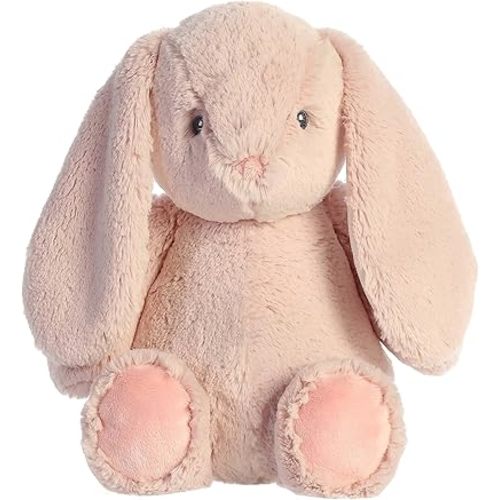 Aurora® Playful Dewey™ Bunny Baby Stuffed Animal - Soft & Cuddly Toy - Imaginative Play - Rose 10 Inches